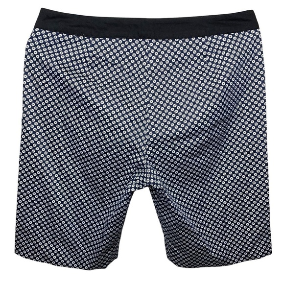 Sandro Costal Navy Blue Bermuda White Novelties Prints Comfy Stretch Shorts 10 - Picture 2 of 9